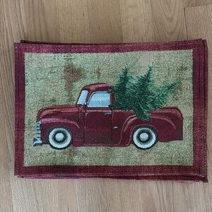 RED TRUCK placemats ~ Christmas ~ bundle/8